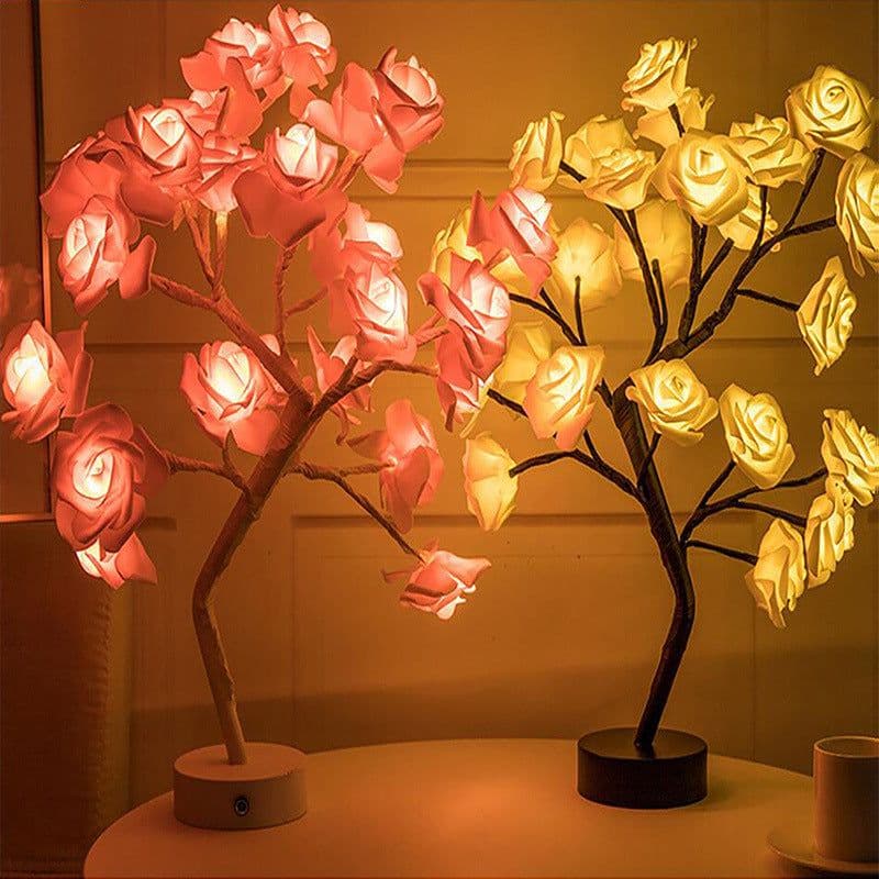 image-LED Rose Tree Light USB Battery RGB Remote Control