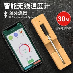 image-Bluetooth Wireless Smart BBQ Thermometer, 304 Stainless Steel