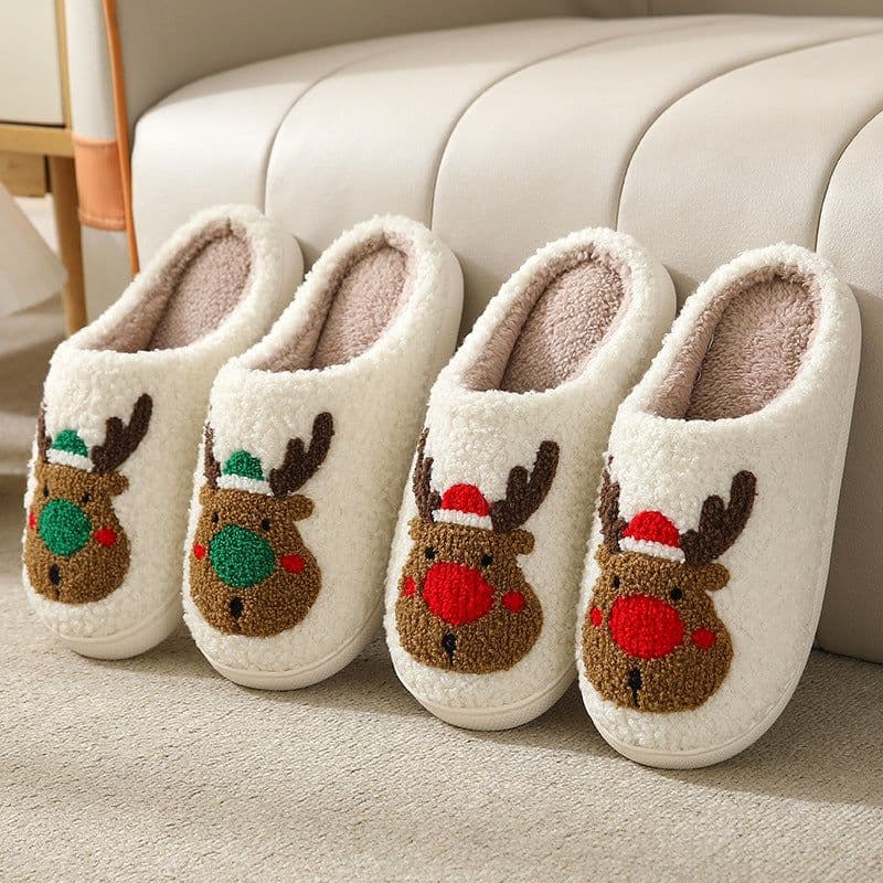 image-Winter Cotton Slippers Unisex Thick Bottom Home Casual