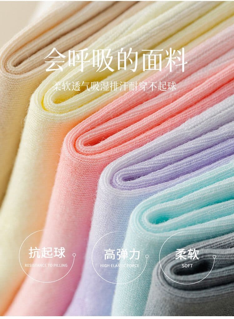 image-Gradient Color Cotton Socks for Women Pink One Size
