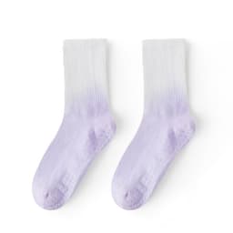 image-Gradient Color Cotton Socks for Women Pink One Size