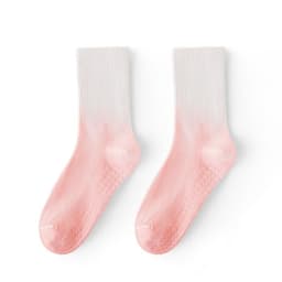 image-Gradient Color Cotton Socks for Women Pink One Size