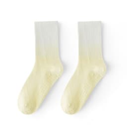 image-Gradient Color Cotton Socks for Women Pink One Size
