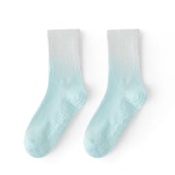 image-Gradient Color Cotton Socks for Women Pink One Size