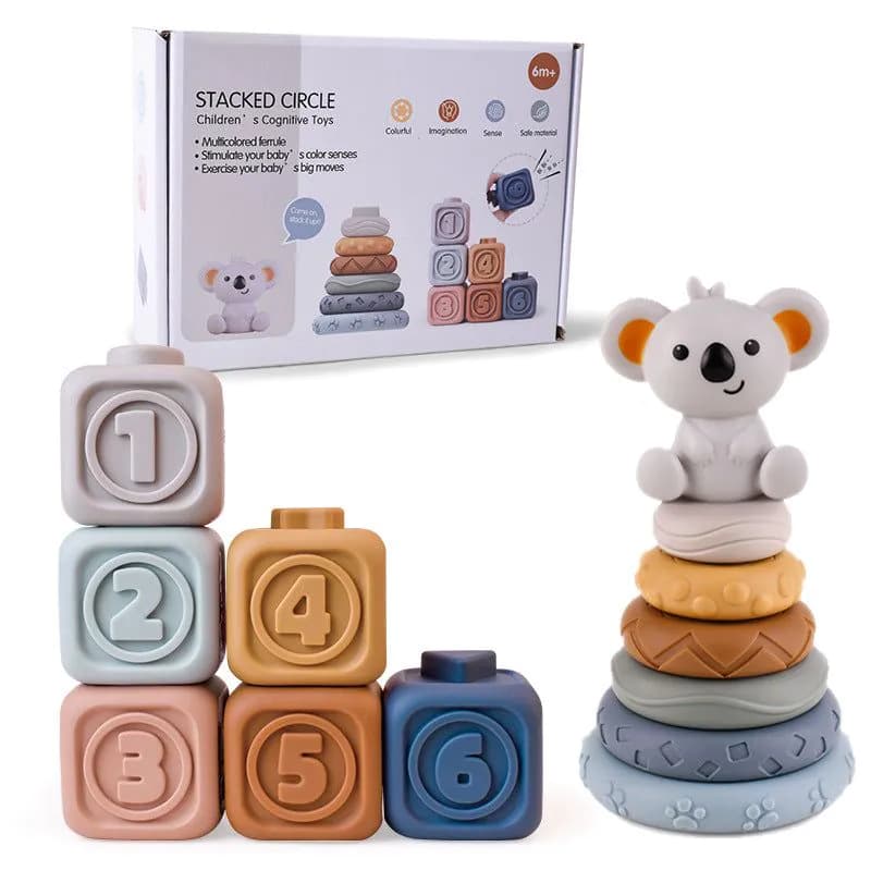 image-Stacking Cup & Ball Infant Toy Set Rainbow