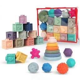 image-Stacking Cup & Ball Infant Toy Set Rainbow