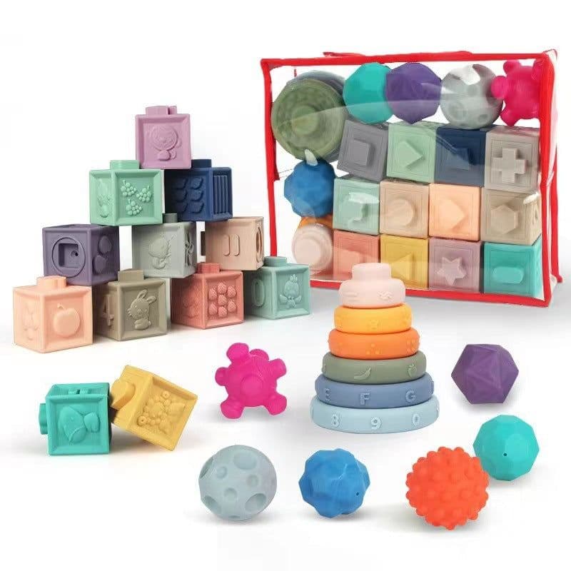 image-Stacking Cup & Ball Infant Toy Set Rainbow