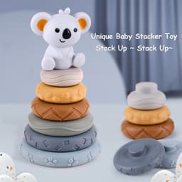 image-Stacking Cup & Ball Infant Toy Set Rainbow