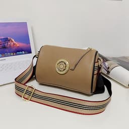 image-Genuine Leather Pillow Messenger Bag