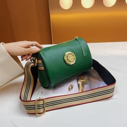 image-Genuine Leather Pillow Messenger Bag