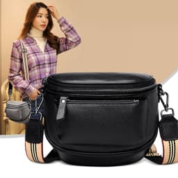 image-Genuine Leather Crossbody Satchel Bag Women