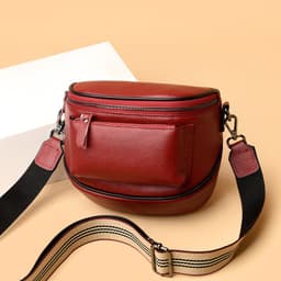 image-Genuine Leather Crossbody Satchel Bag Women