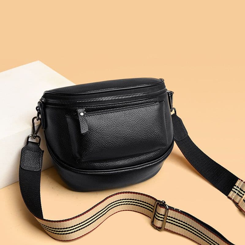 image-Genuine Leather Crossbody Satchel Bag Women