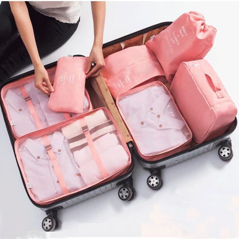 image-Travel Storage Bag Seven-Piece Set Organizer
