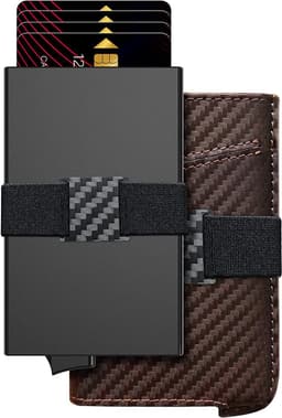 image-Men's RFID Blocking Wallet Genuine Leather Blue