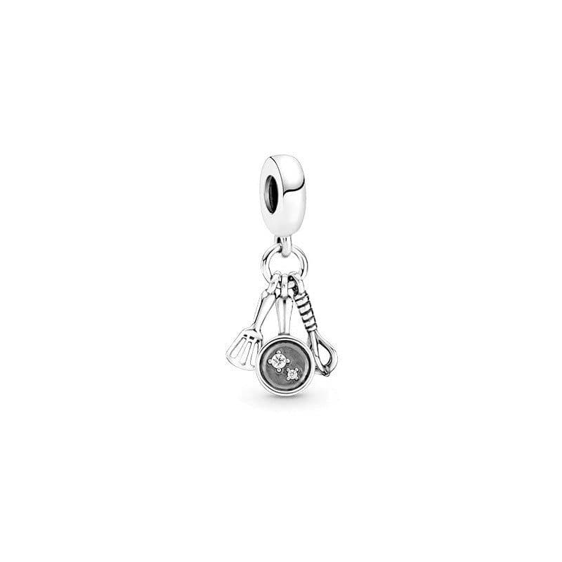 image-Panjiadora 925 Silver Disney Hand-Painted Love Beads