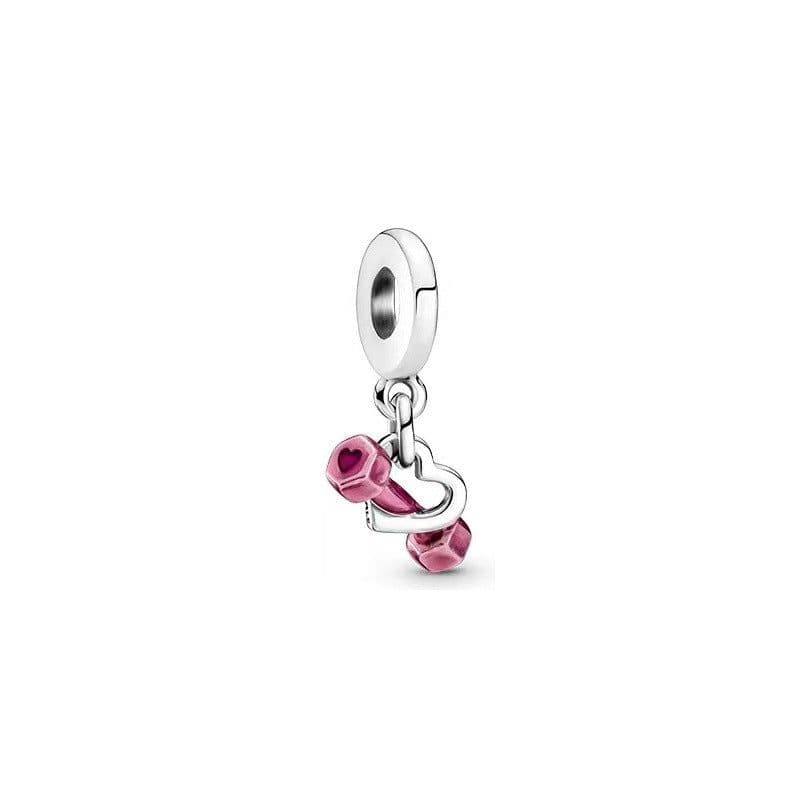 image-Panjiadora 925 Silver Disney Hand-Painted Love Beads