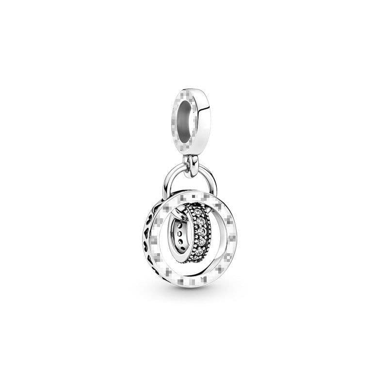 image-Panjiadora 925 Silver Disney Hand-Painted Love Beads