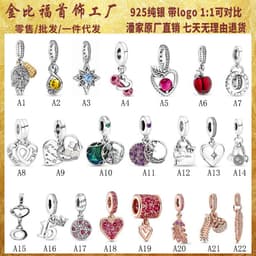 image-Panjiadora 925 Silver Disney Hand-Painted Love Beads
