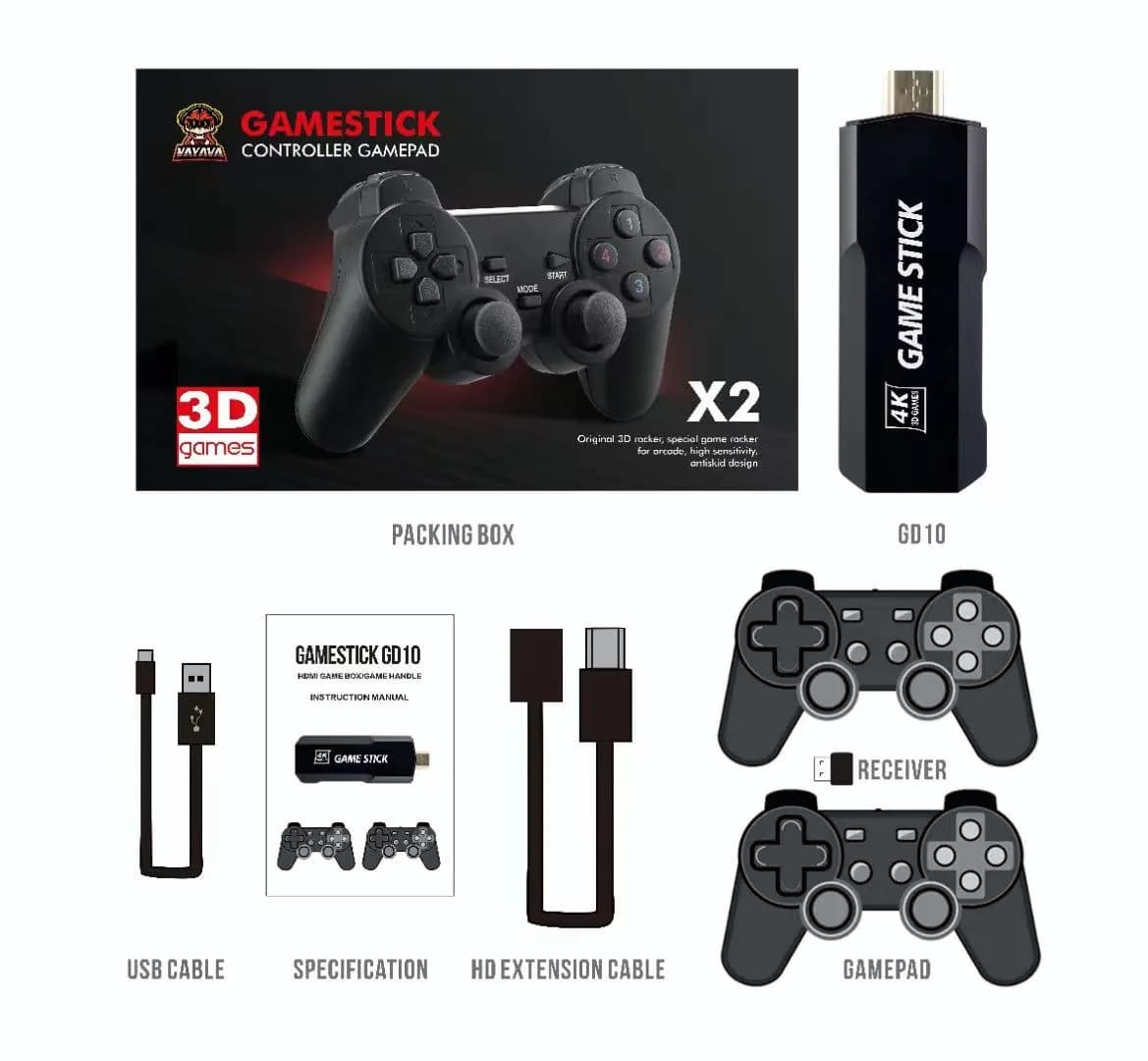 image-LFT X2 Game Console with 60000 Games