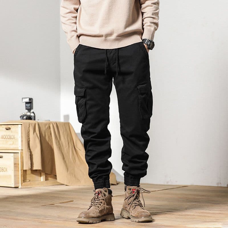 image-G-stone Fleece Casual Pants Black
