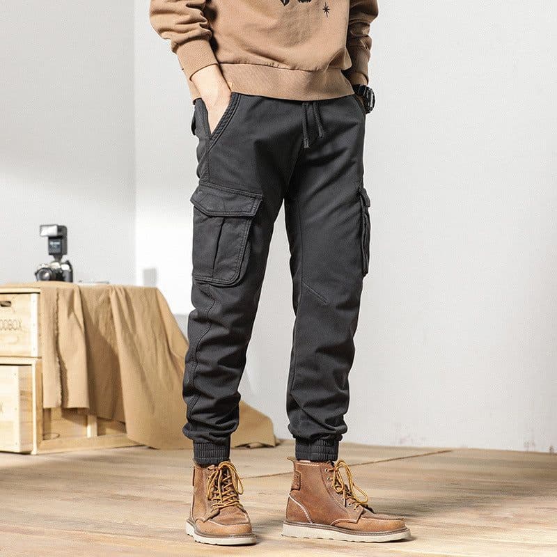 image-G-stone Fleece Casual Pants Black