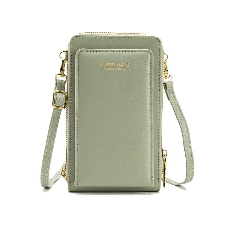 image-Touch screen zipper bag 2023 spring new shoot ladies mobile phone bag Korean fashion shoulder messenger bag one drop