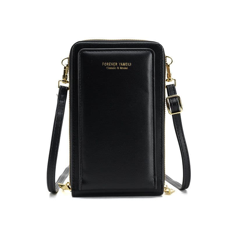 image-Touch screen zipper bag 2023 spring new shoot ladies mobile phone bag Korean fashion shoulder messenger bag one drop