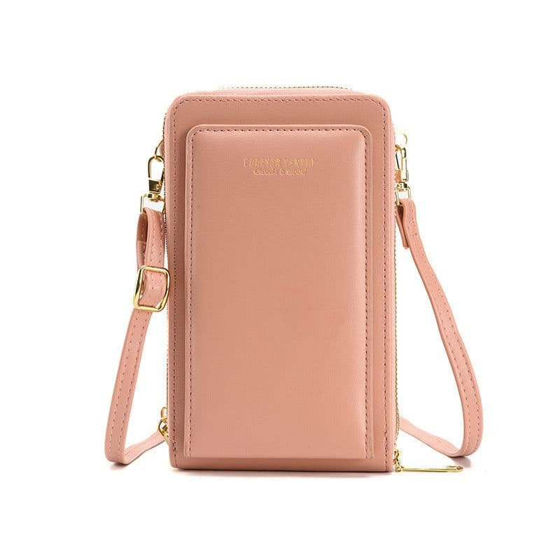image-Touch screen zipper bag 2023 spring new shoot ladies mobile phone bag Korean fashion shoulder messenger bag one drop