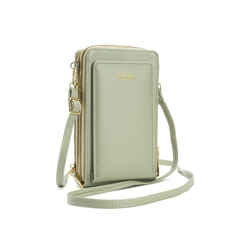 image-Touch screen zipper bag 2023 spring new shoot ladies mobile phone bag Korean fashion shoulder messenger bag one drop