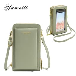 image-Touch screen zipper bag 2023 spring new shoot ladies mobile phone bag Korean fashion shoulder messenger bag one drop