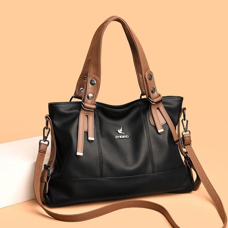 image-Genuine Leather Commuter Bag Women's Large Shoulder Bag