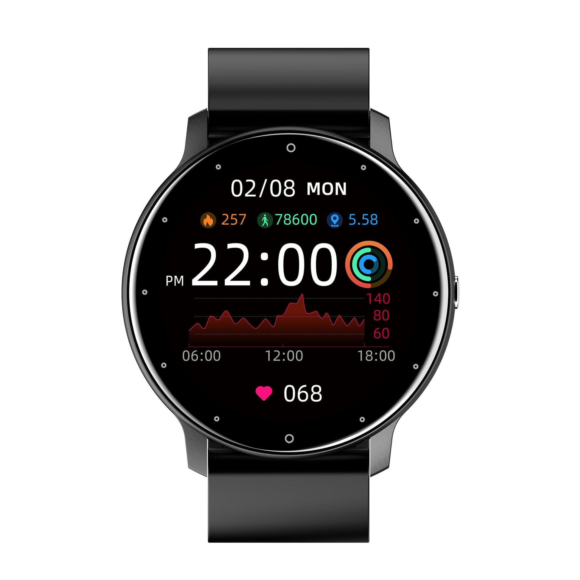 image-ZL02D Smart Watch Heart Rate Blood Pressure Monitor