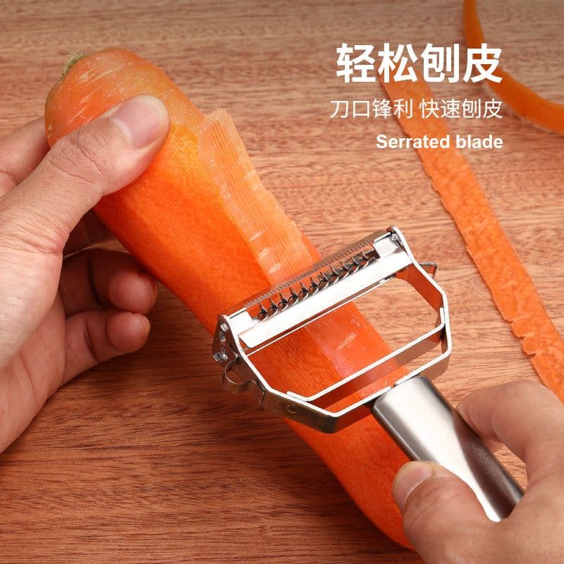image-Stainless Steel 4 in 1 Multi-Functional Fruit Peeler