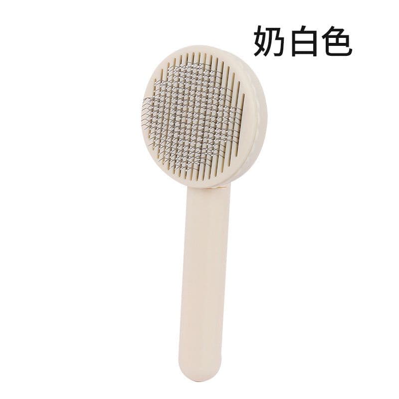 image-Manufactor Self-Cleaning Pet Comb with Stainless Steel Needles
