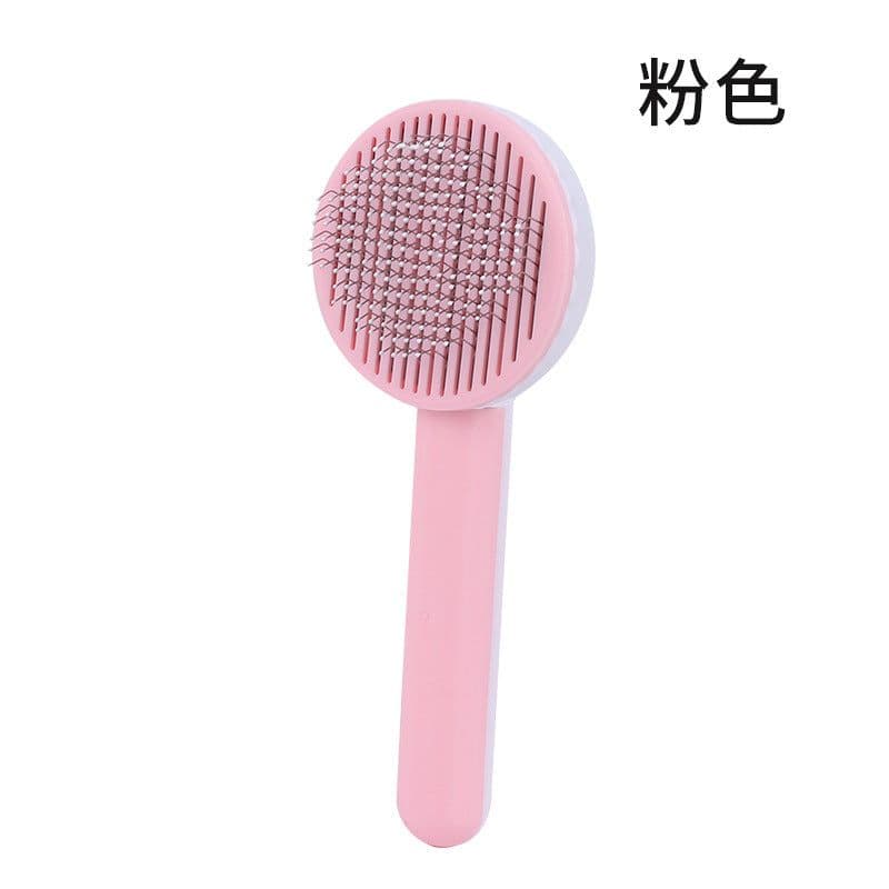 image-Manufactor Self-Cleaning Pet Comb with Stainless Steel Needles
