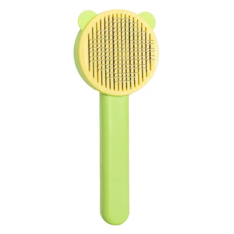 image-Manufactor Self-Cleaning Pet Comb with Stainless Steel Needles