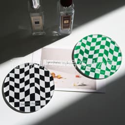 image-Nordic Ins Checkerboard Acrylic Coaster