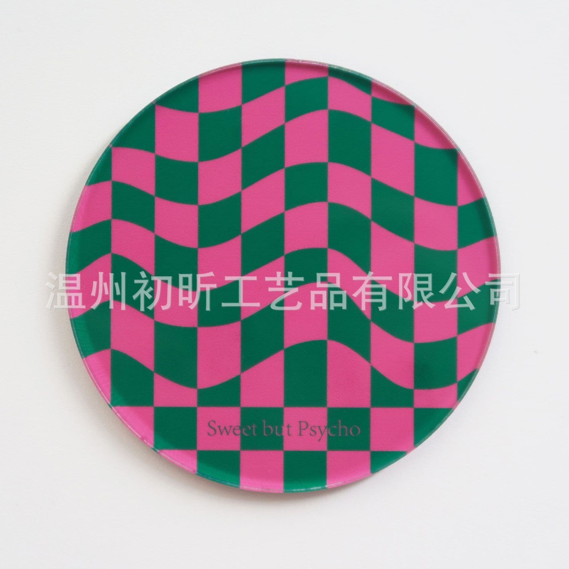image-Nordic Ins Checkerboard Acrylic Coaster