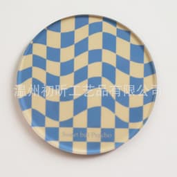 image-Nordic Ins Checkerboard Acrylic Coaster