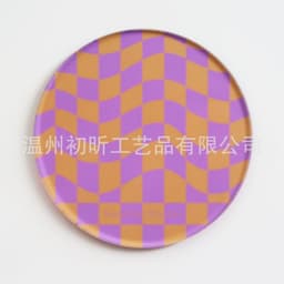 image-Nordic Ins Checkerboard Acrylic Coaster