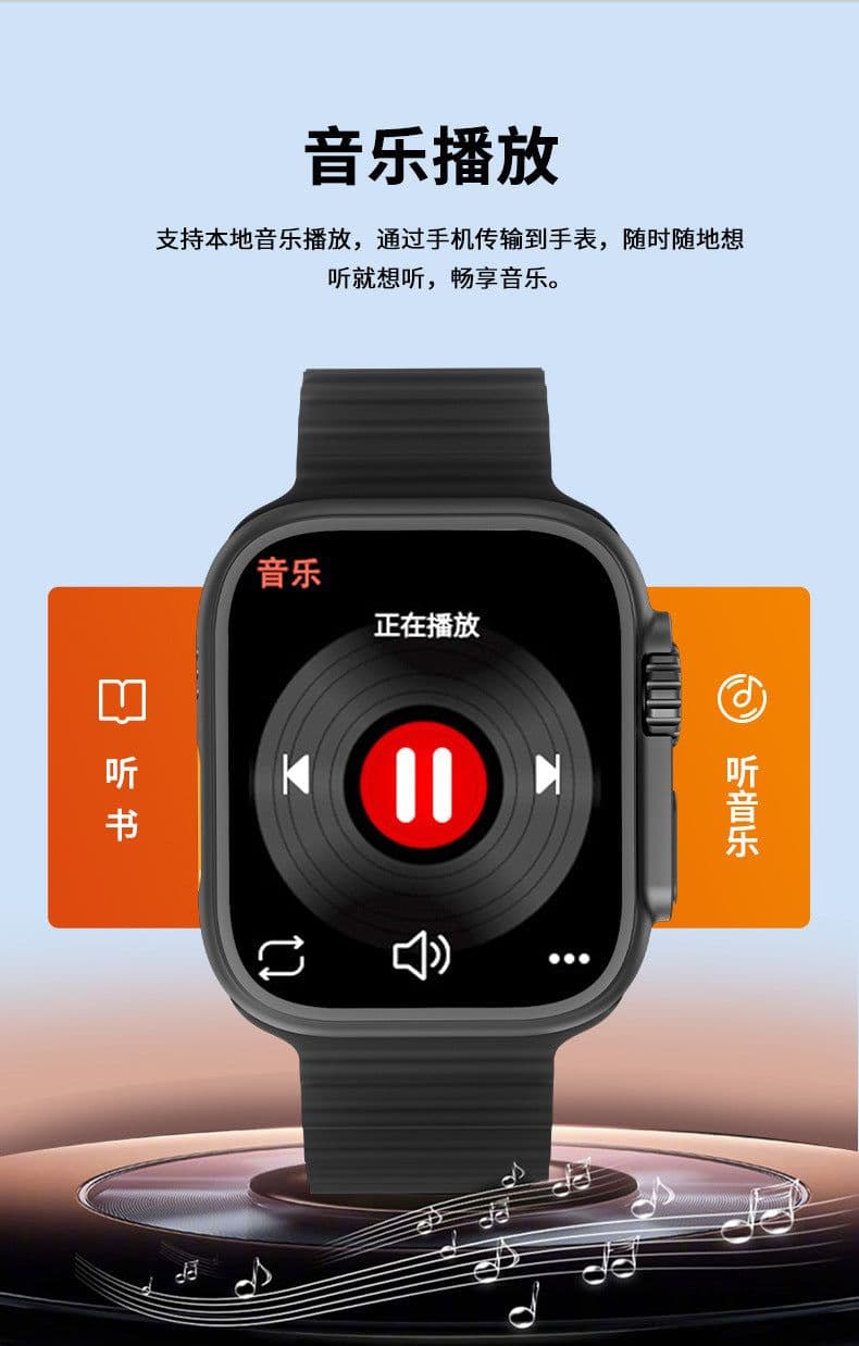 image-Smart Watch with NFC, Heart Rate Monitor, Metal Band