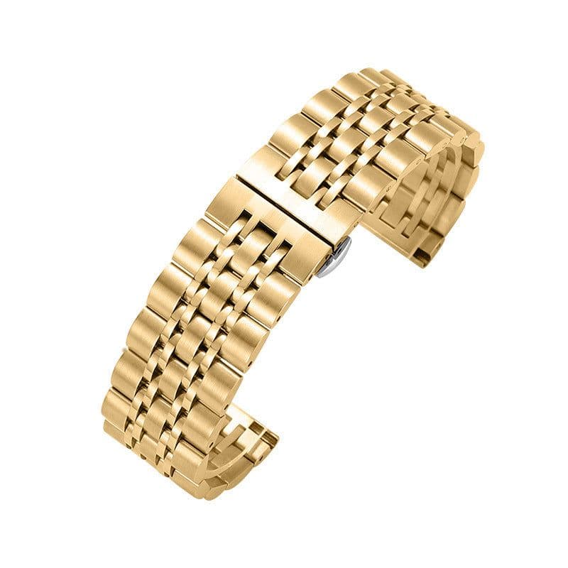 image-Seven-Bead Stainless Steel Watch Strap