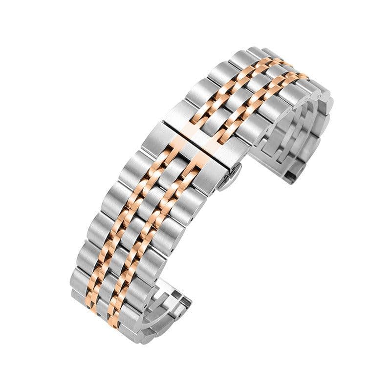 image-Seven-Bead Stainless Steel Watch Strap