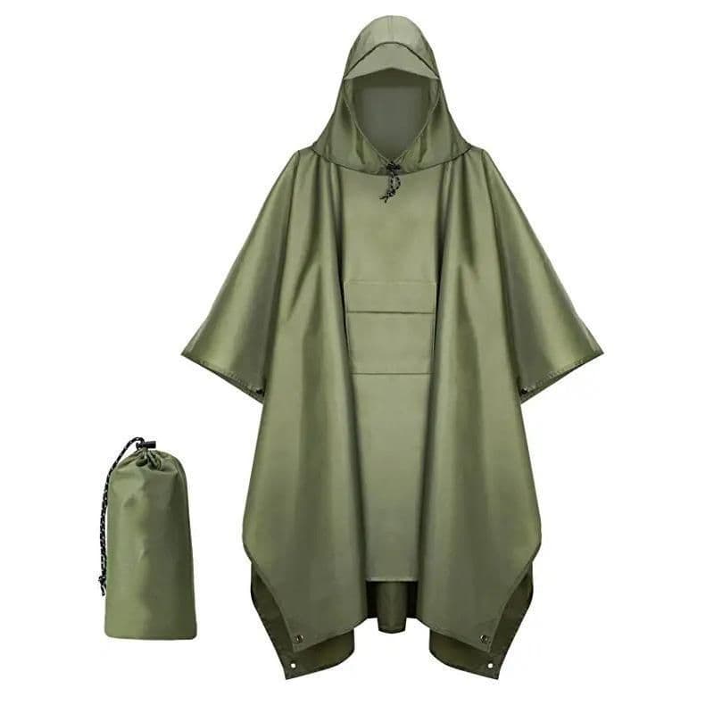 image-Canopy PU Coated Hiking Rain Poncho