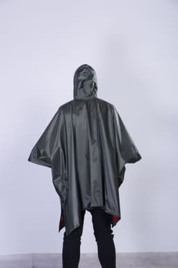 image-Canopy PU Coated Hiking Rain Poncho