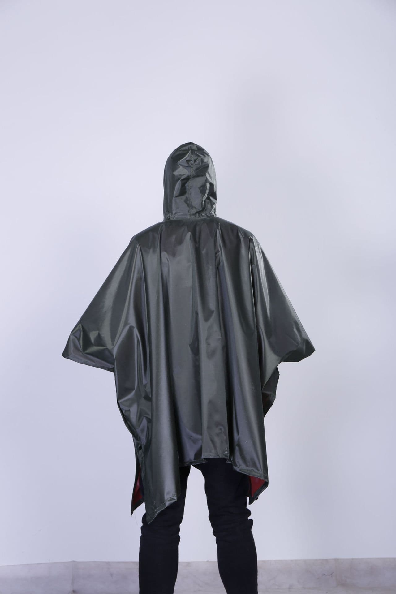 image-Canopy PU Coated Hiking Rain Poncho