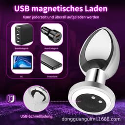 image-Metal Remote Control Anal Plug Vibrator