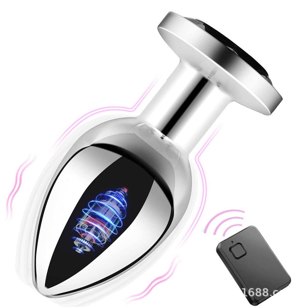 image-Metal Remote Control Anal Plug Vibrator