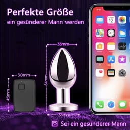 image-Metal Remote Control Anal Plug Vibrator